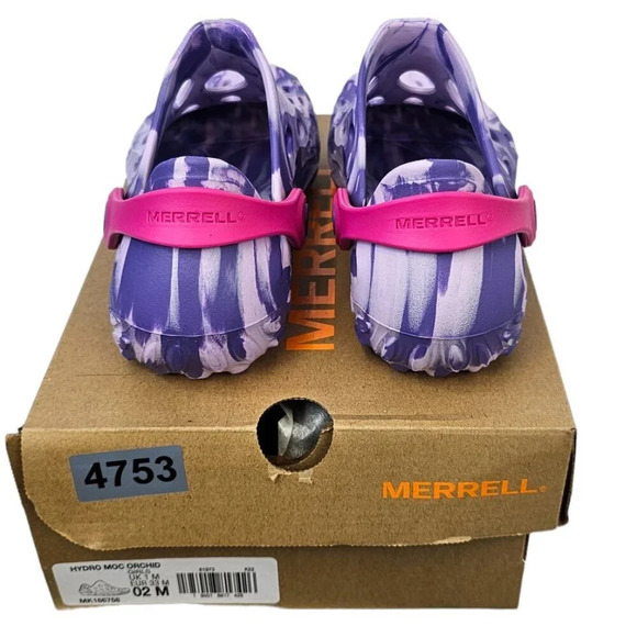 Merrell Girls Hydro Moc Sandals Size 2 Orchid New In Box Water Sandal - Picture 8 of 8